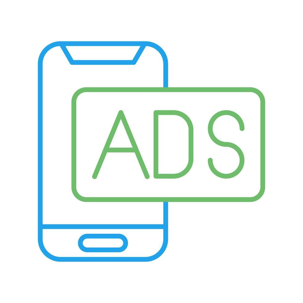 Mobile Advertising Unique Vector Icon