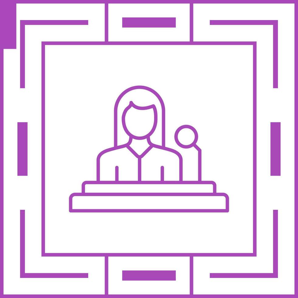 Lectern Unique Vector Icon