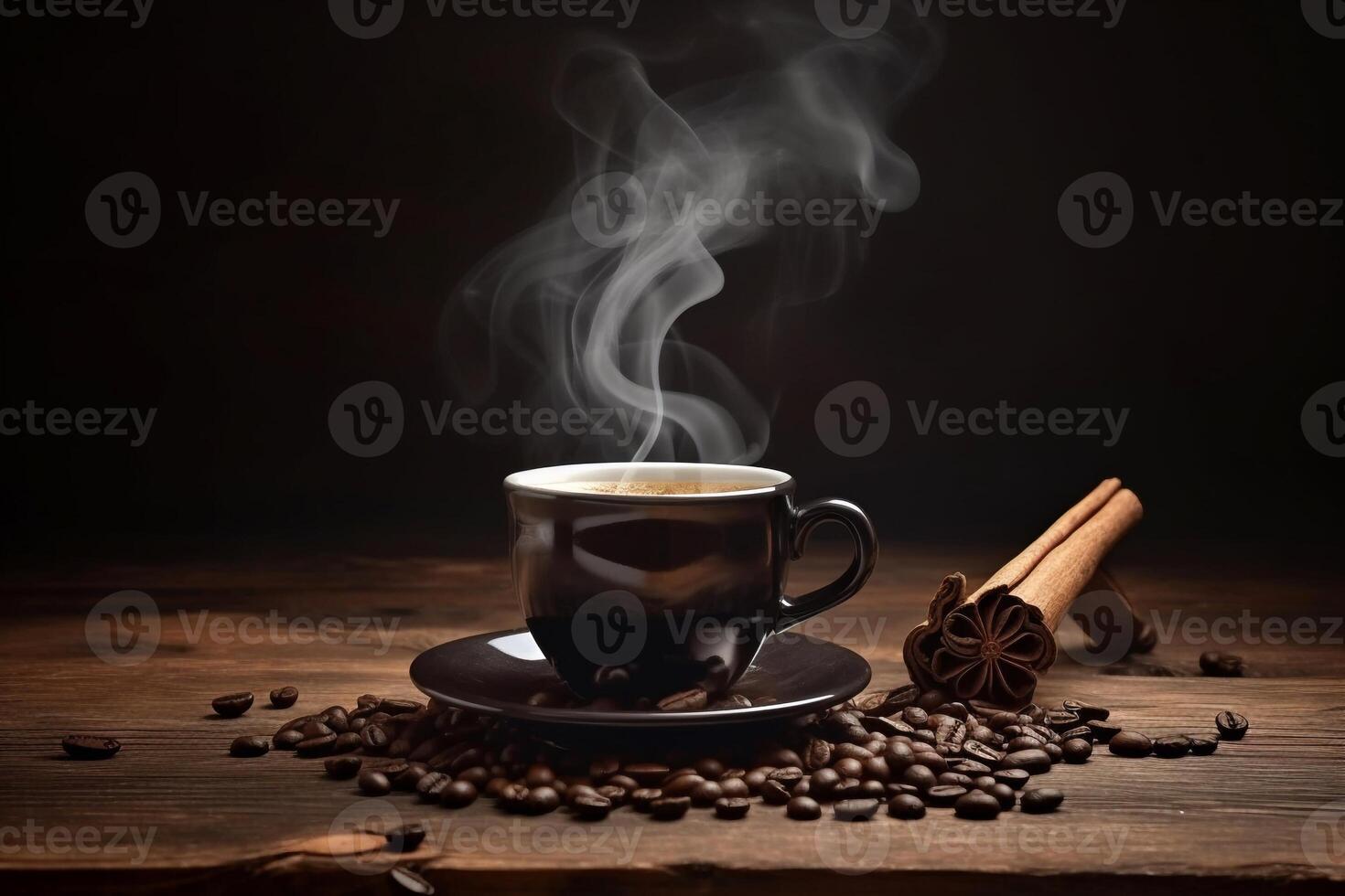 A cup of coffee on the table AI Generate photo