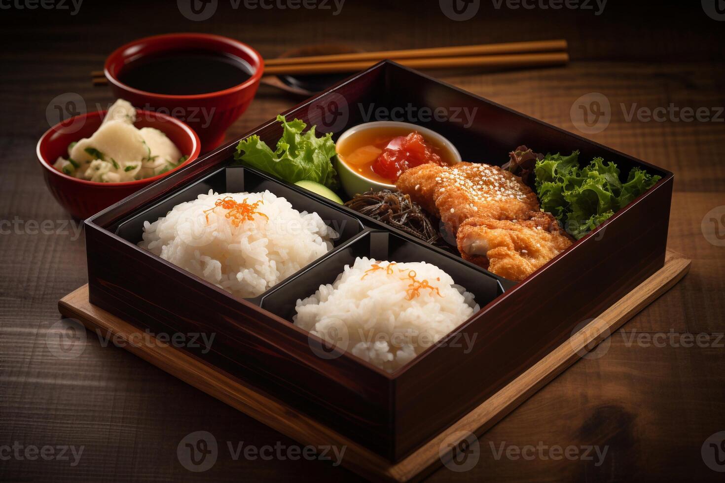 Japanese bento box AI Generate photo