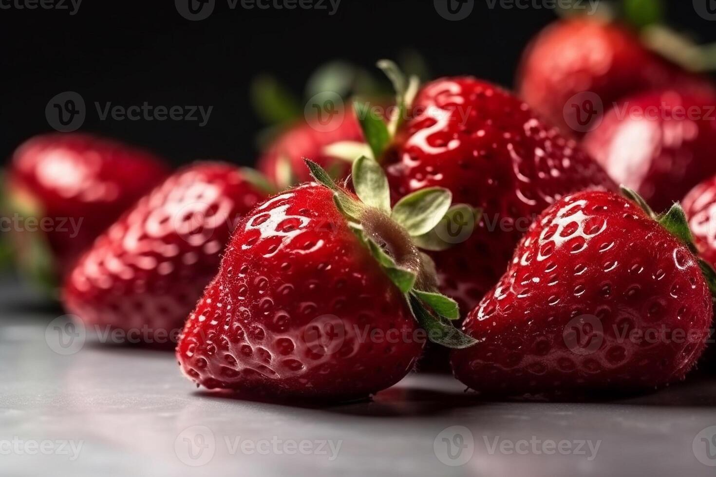 Strawberry on the table ai generate photo