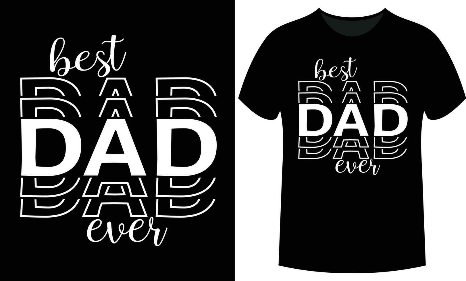 Father's Day Lettering Typography T-shirt Design. vector