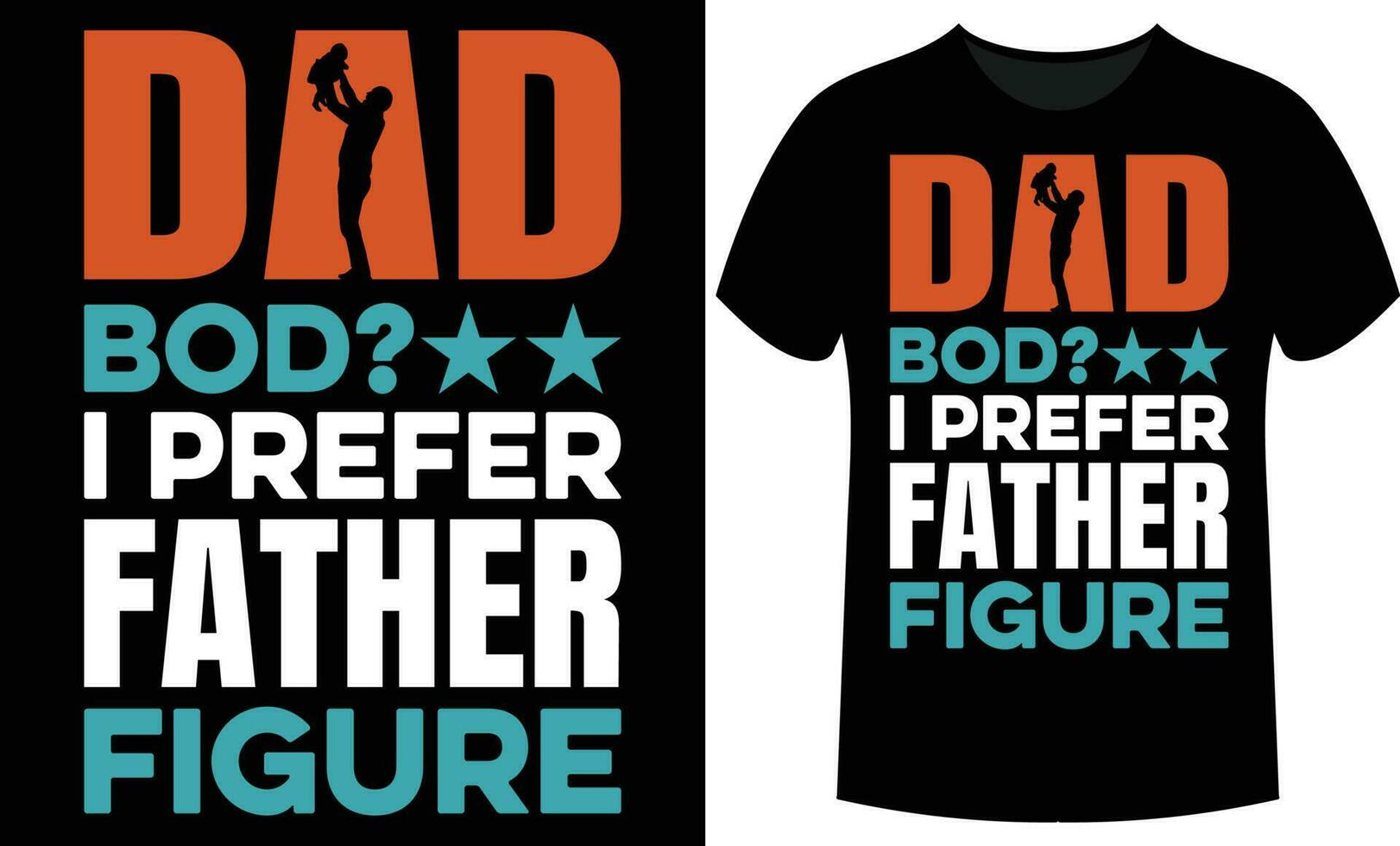 Dad day typography and lettering vector t shirt design.