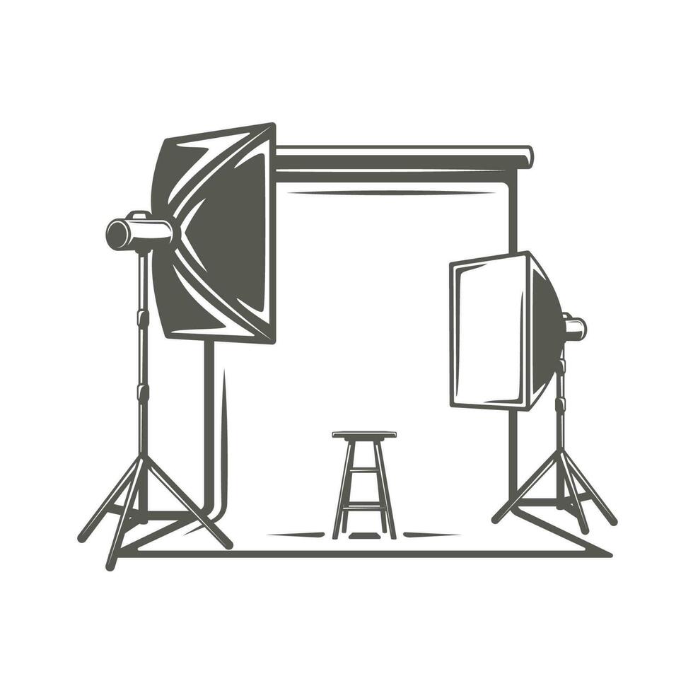 Photo studio element isolated on white background vector