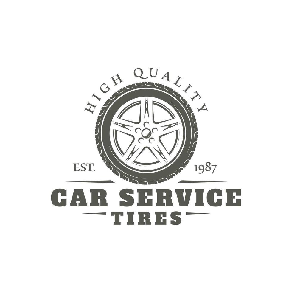 Car service label isolated on white background vector