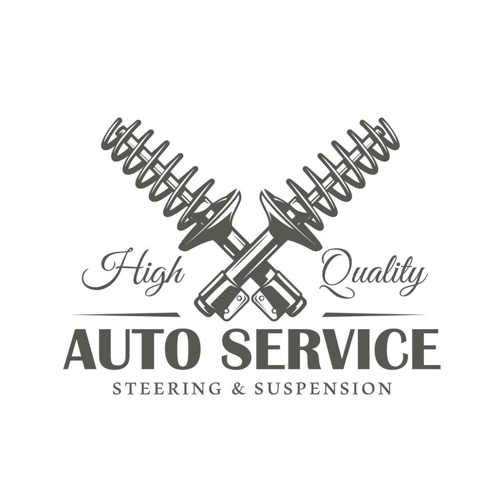 Car service label isolated on white background vector