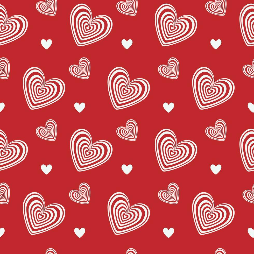 Valentine Creative Heart Cute Seamless Pattern Pink Background vector