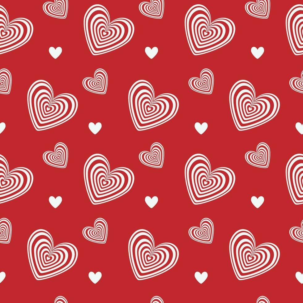 Valentine Creative Heart Cute Seamless Pattern Pink Background vector