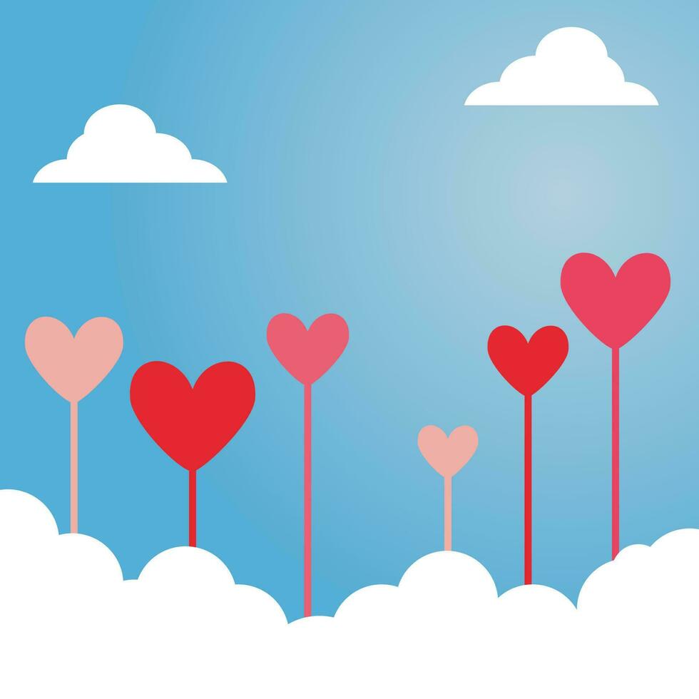 Valentine Day Paper Heart Background vector