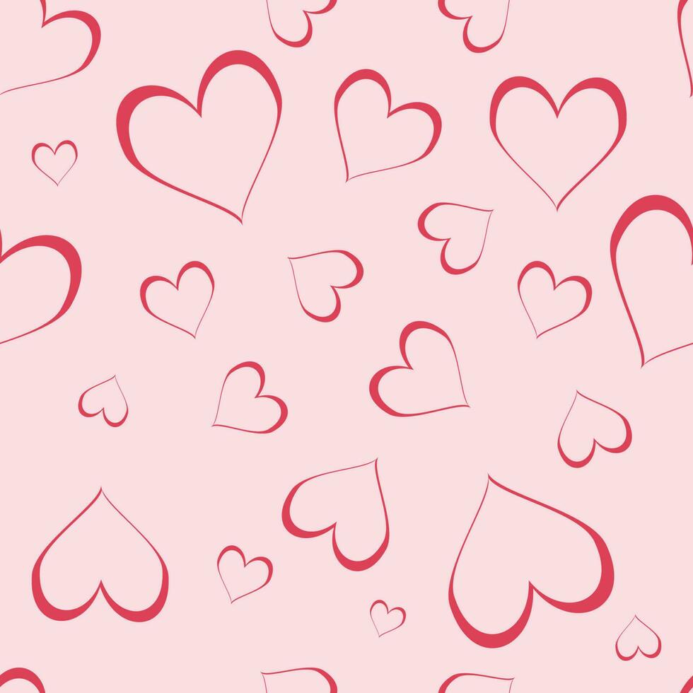 Valentine Seamless Pattern Heart Set Collection vector