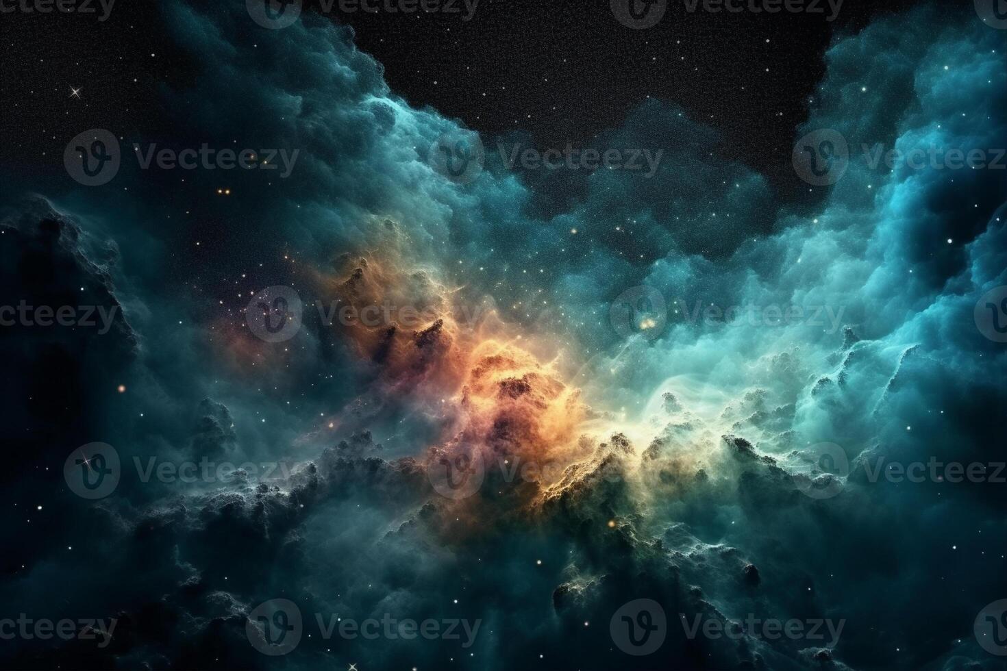 un espacio nebulosa con estrellas y nebulosa en el fondo, fondo de pantalla, universo antecedentes foto