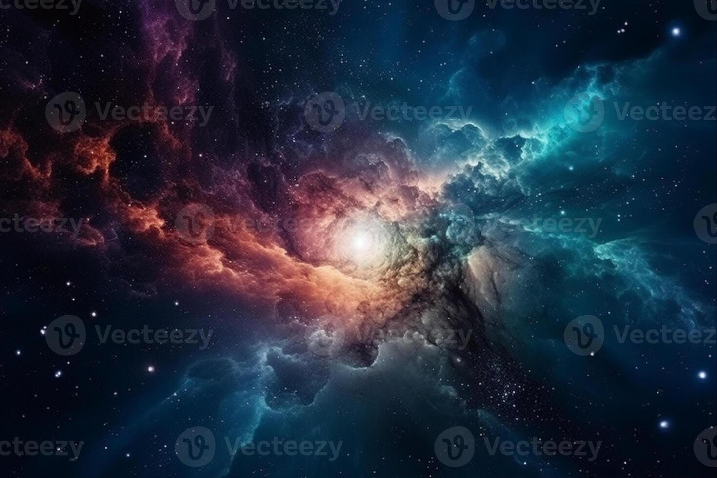 un espacio nebulosa con estrellas y nebulosa en el fondo, fondo de pantalla, universo antecedentes foto