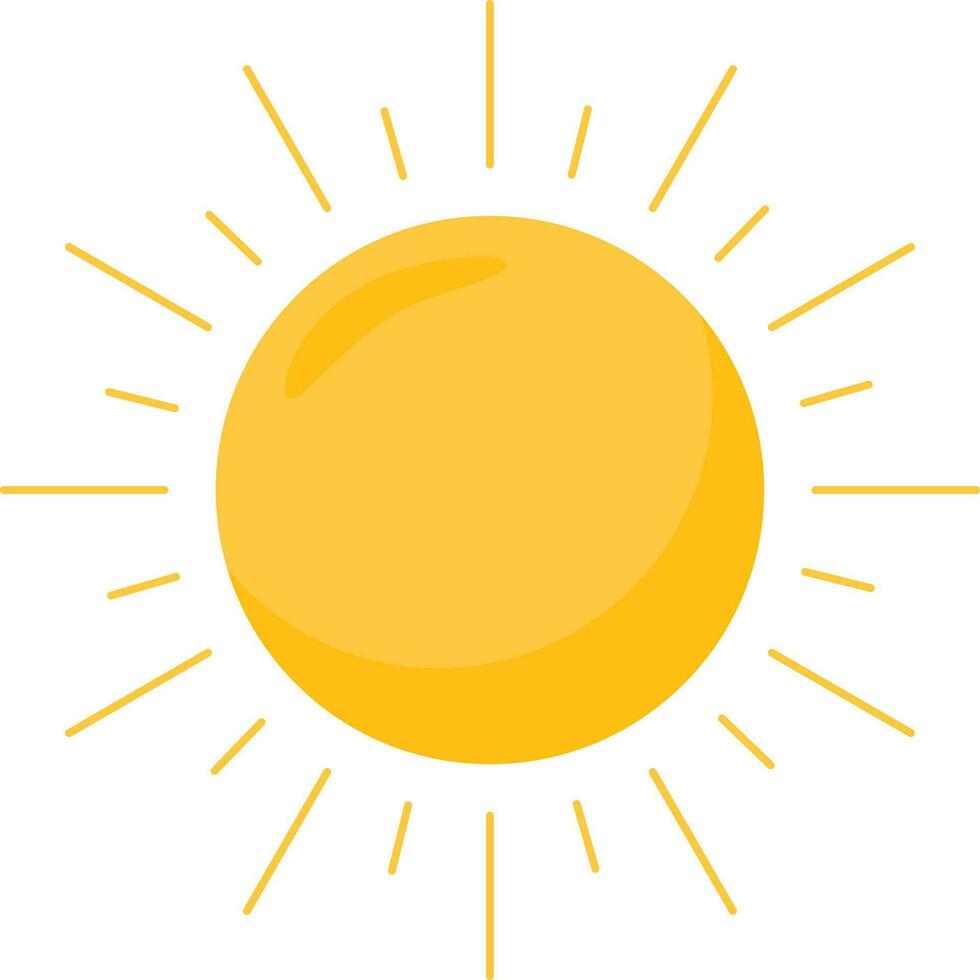 sun drawing - sun icon vector