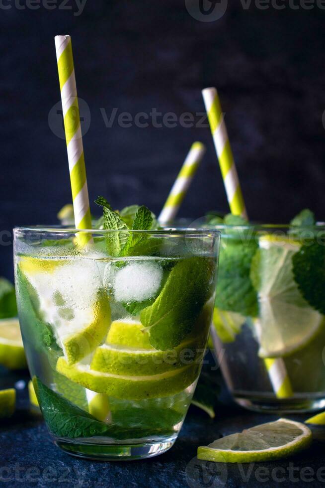 Fresh homemade lemonade photo