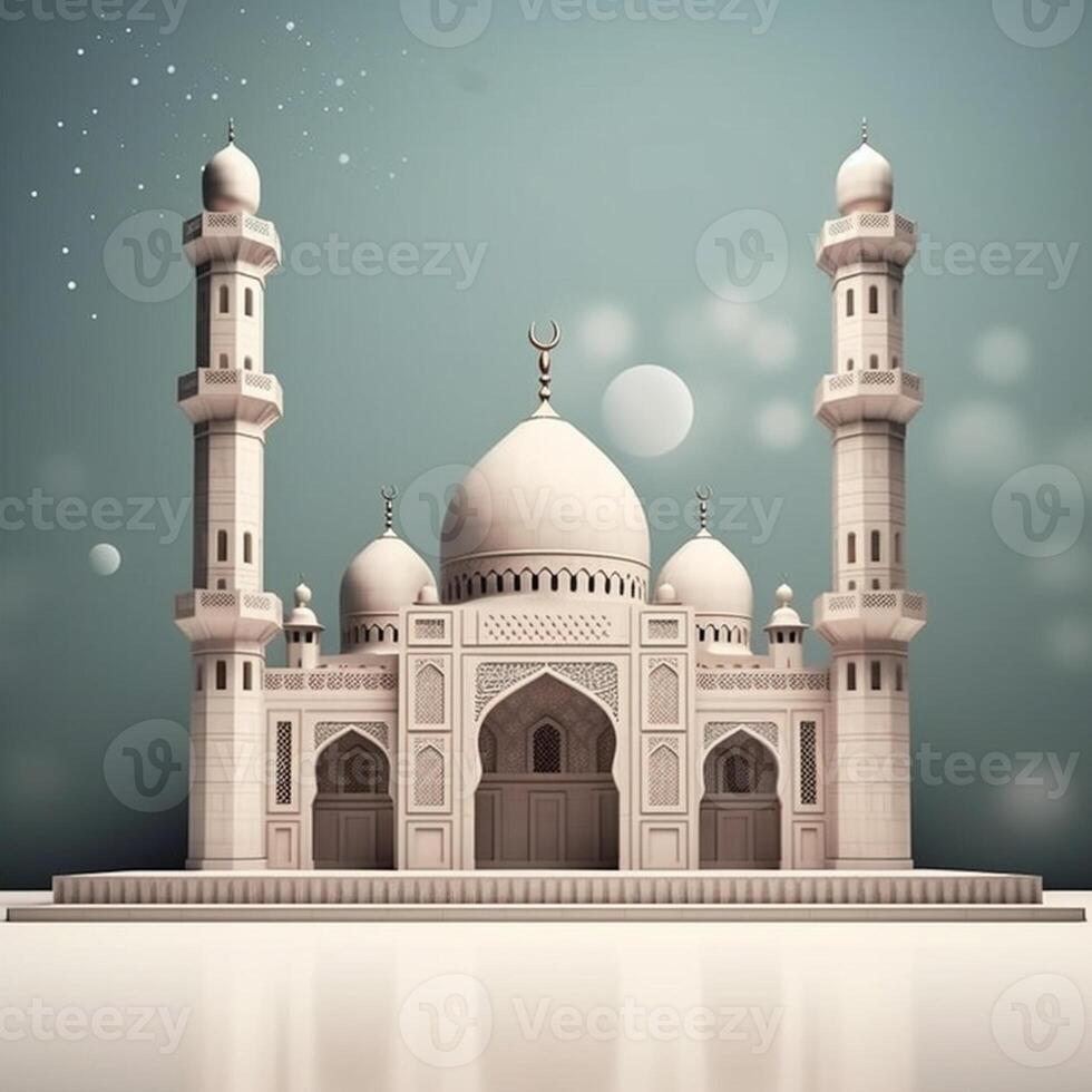 beautiful luxury mosque photo