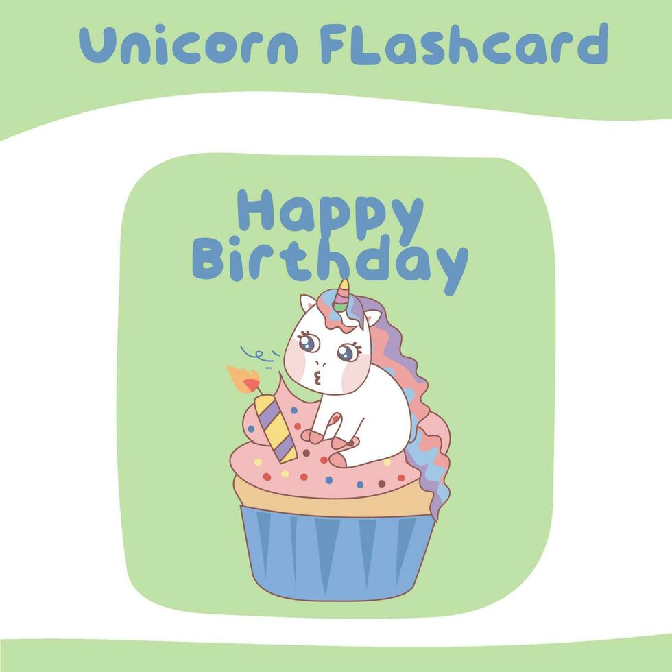 imprimible tarjeta de memoria flash colección con linda unicornio tema. vistoso tarjeta de memoria flash. vector ilustración.