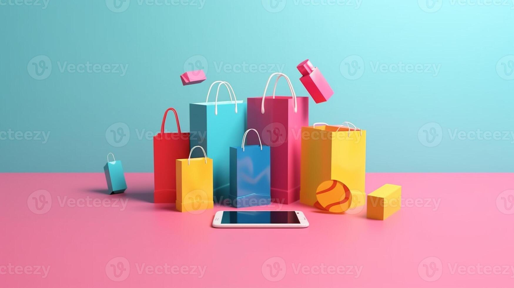 E-commerce online shopping concept delivery concept photo