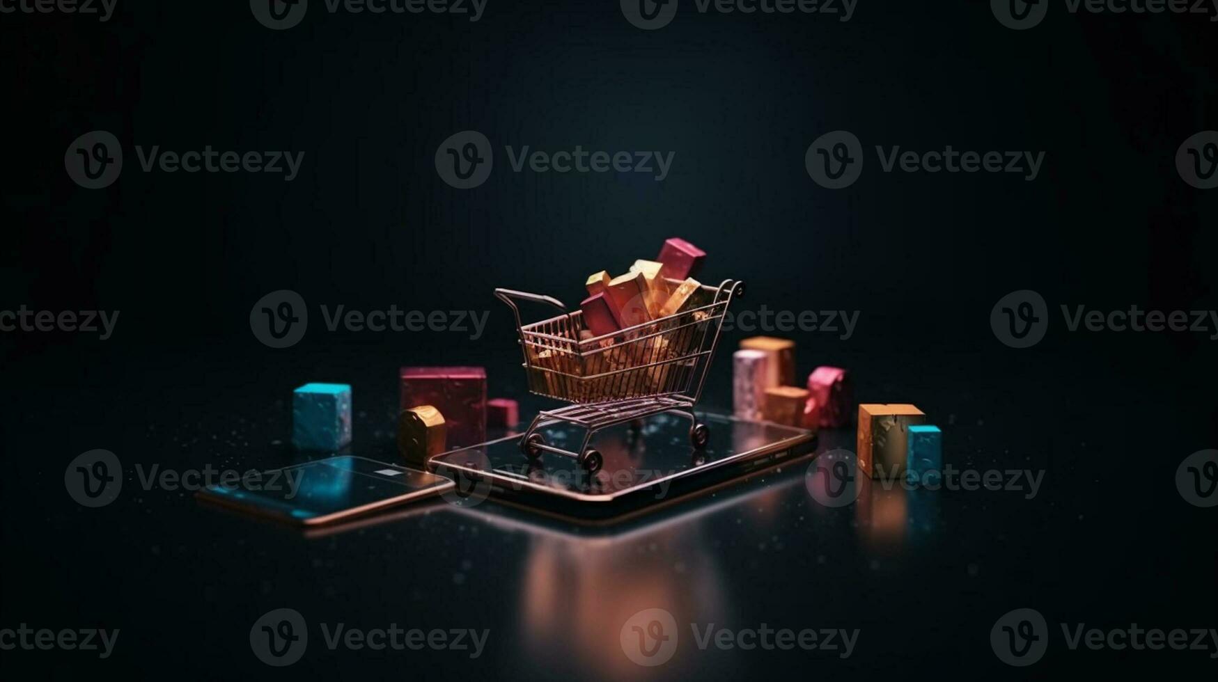 Ai Generative E Commerce Online Shopping Concept Delivery Concept Ai Generative E Commerce Online Shopping Concept Delivery Concept