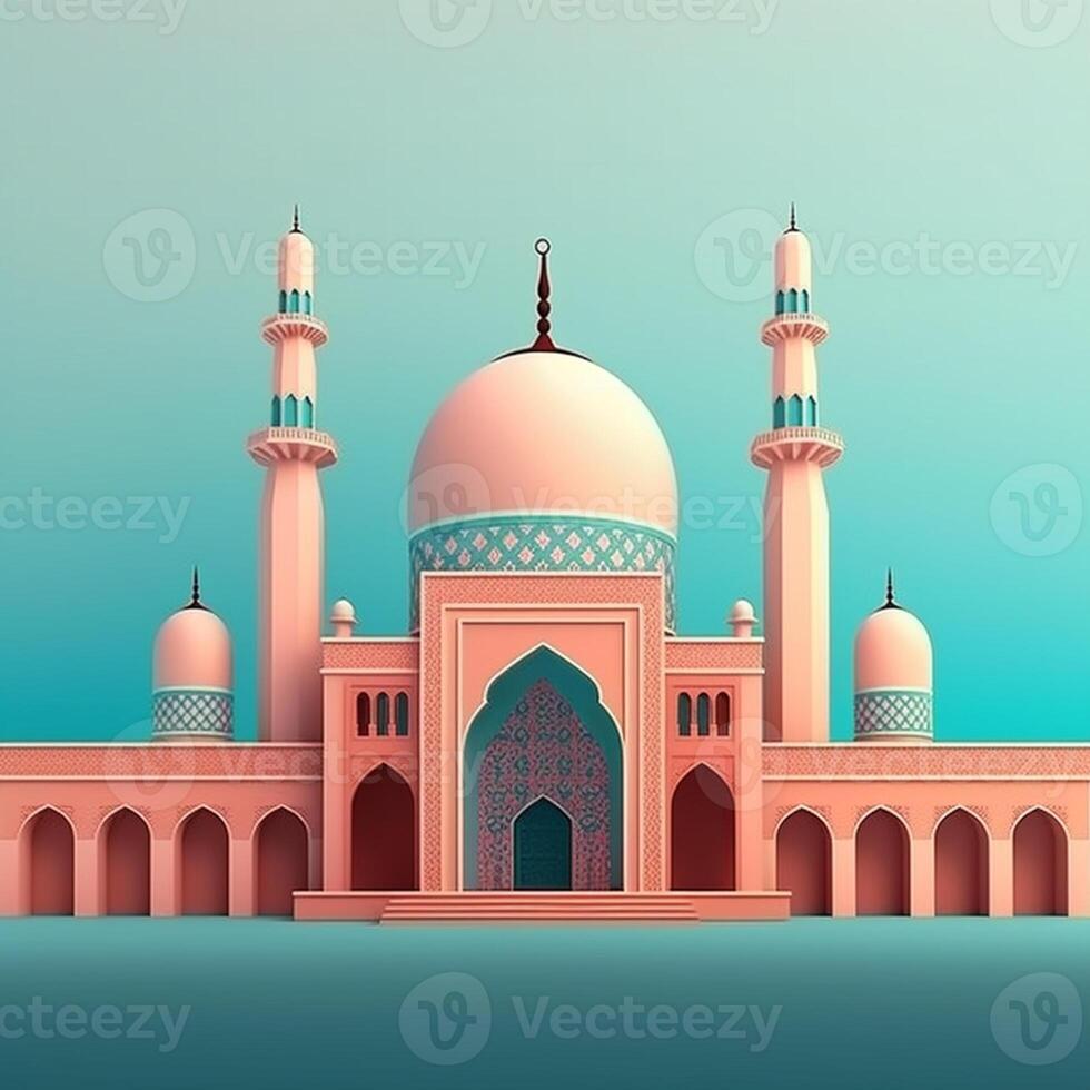 beautiful luxury mosque photo