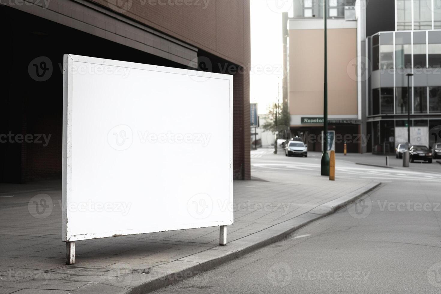 ai generativo un blanco blanco firmar tablero Bosquejo aislado fuera de foto