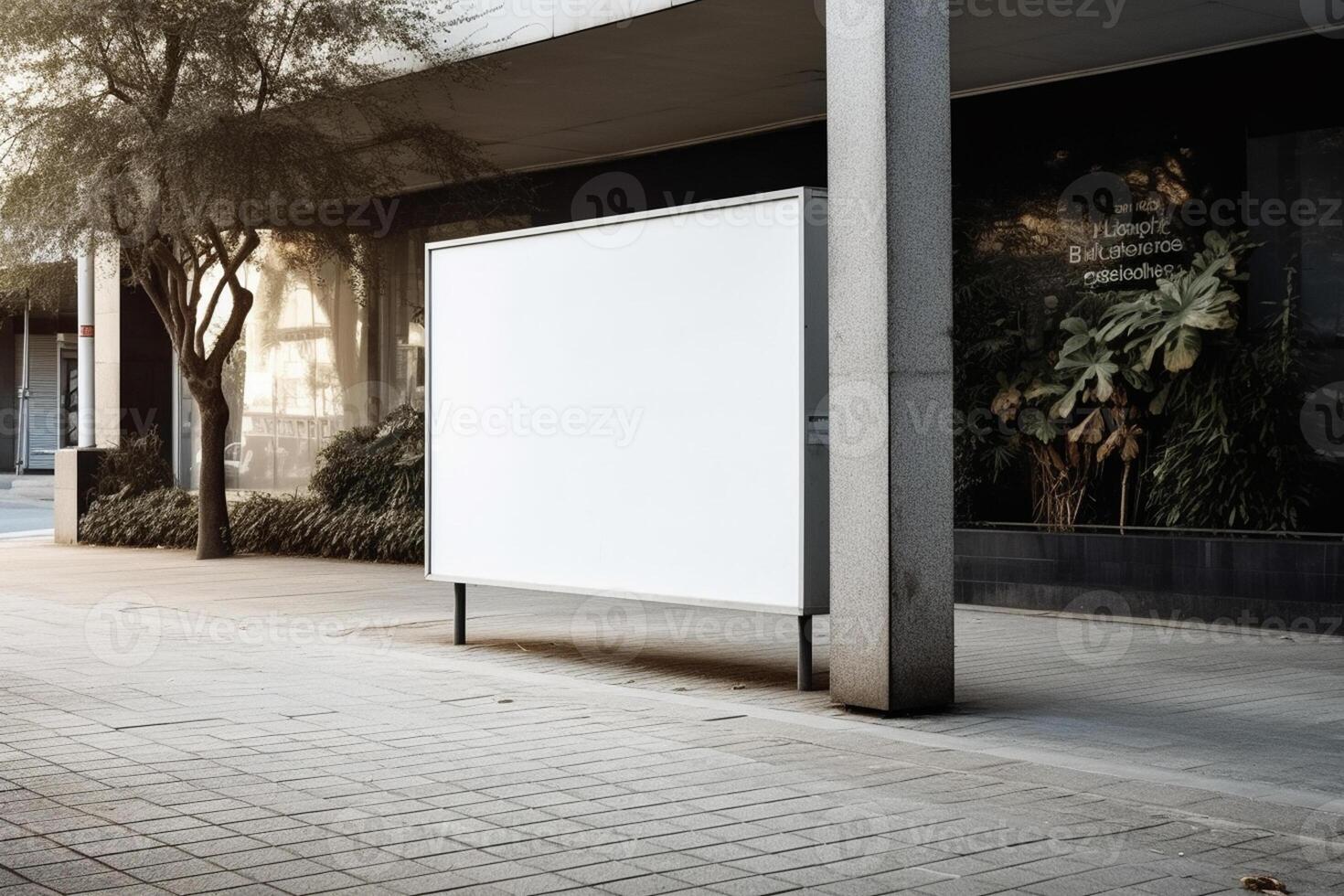 ai generativo un blanco blanco firmar tablero Bosquejo aislado fuera de foto