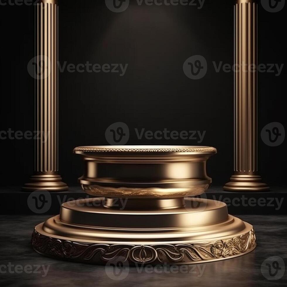 luxury podium for product presentation. Abstract background. photo