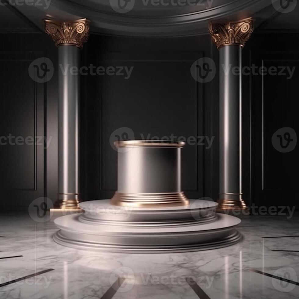 luxury podium for product presentation. Abstract background. photo