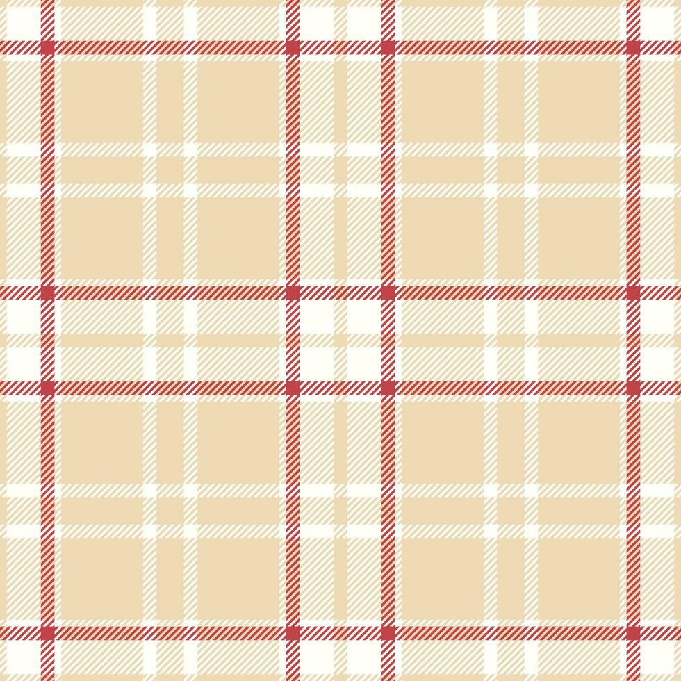 Plaid seamless pattern in yellow. Check fabric texture. Vector textile print.