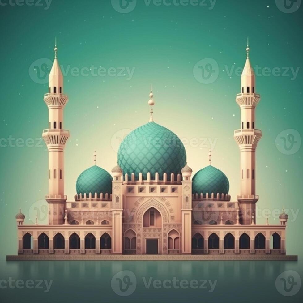 beautiful luxury mosque photo