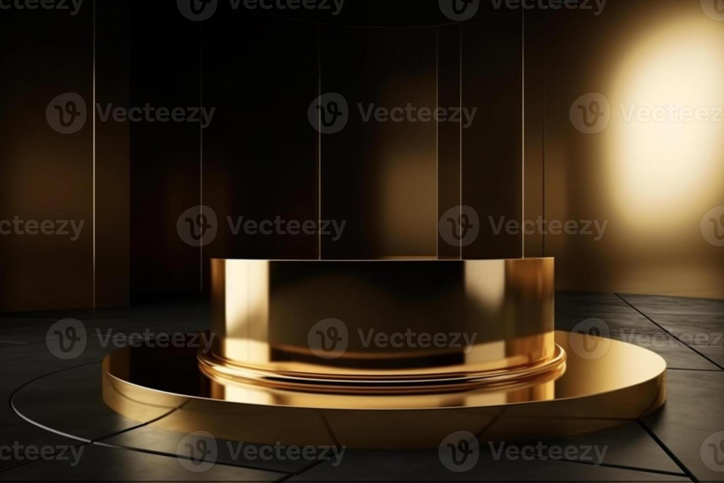 Luxury gold podium backgrounds stage for product presentation display photo