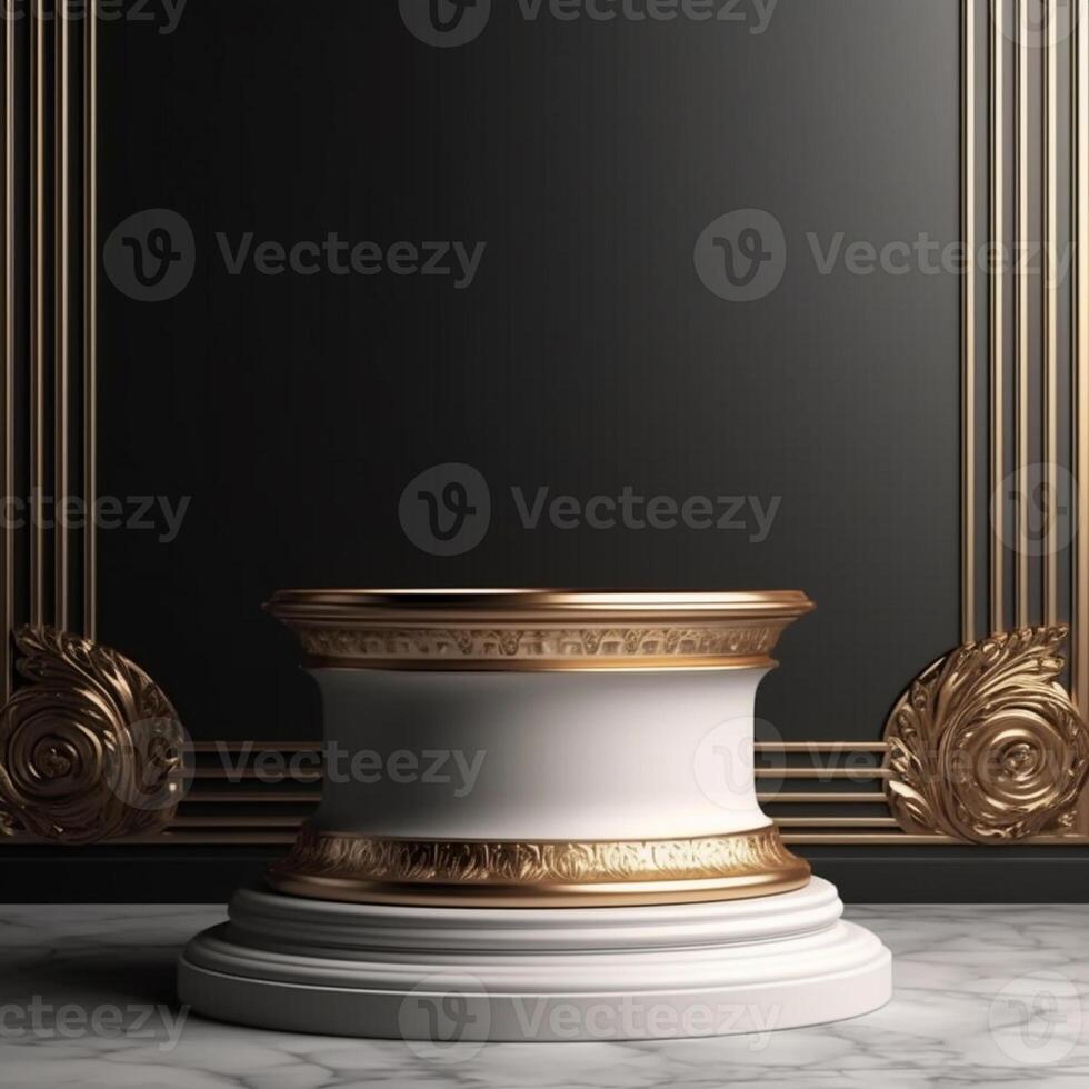 luxury podium for product presentation. Abstract background. photo