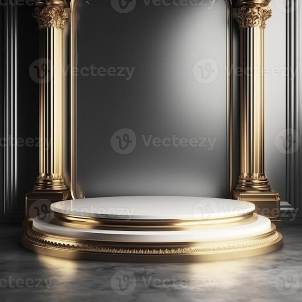 luxury podium for product presentation. Abstract background. photo