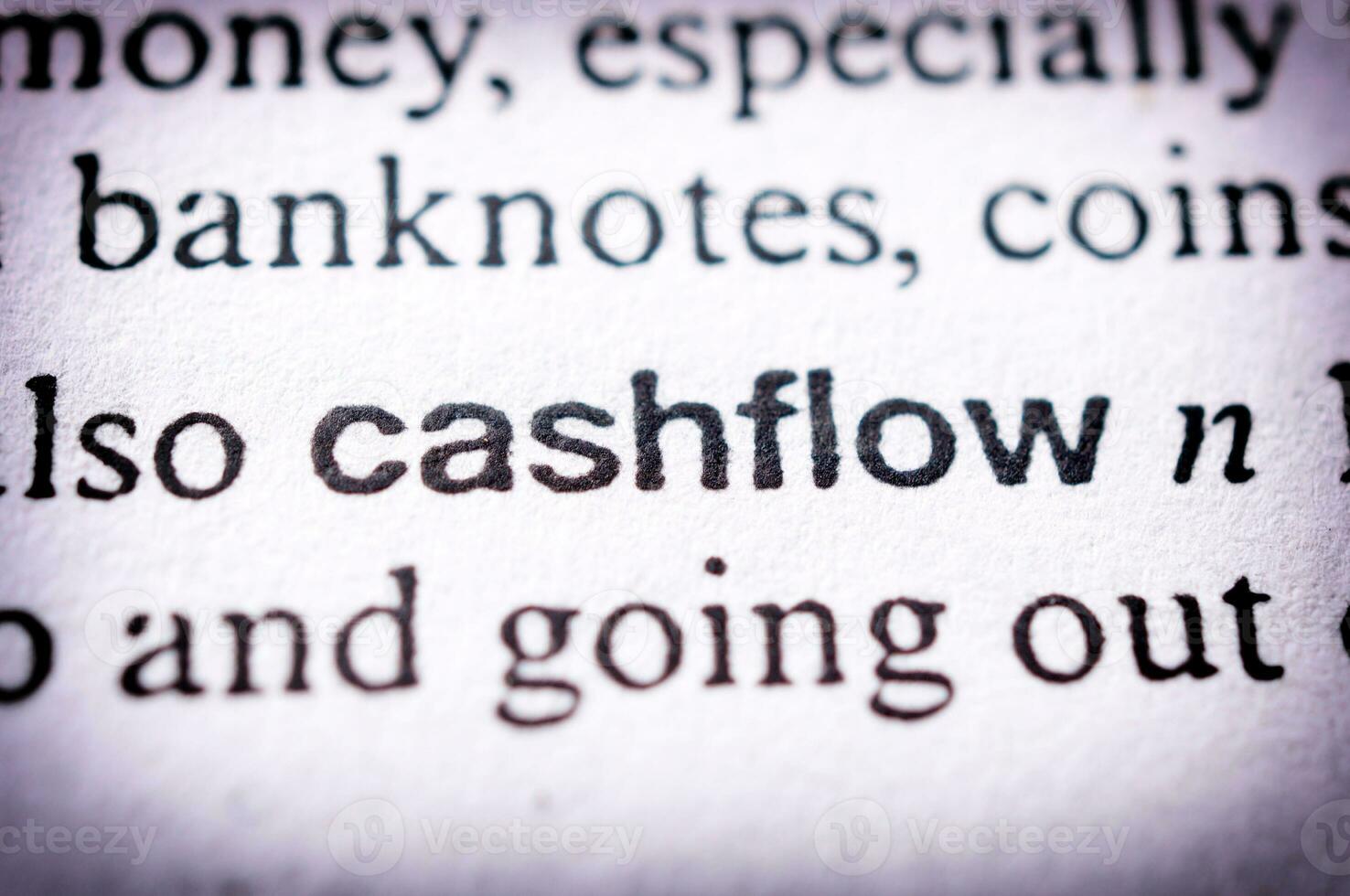 Cashflow dictionary concept photo