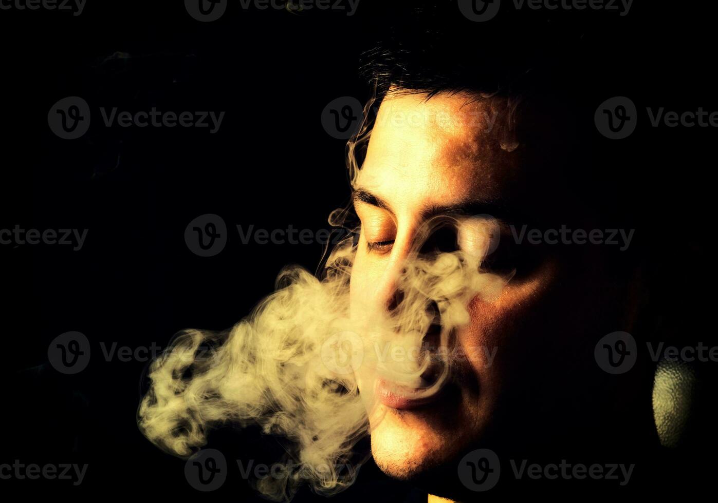 Smoking man concept photo