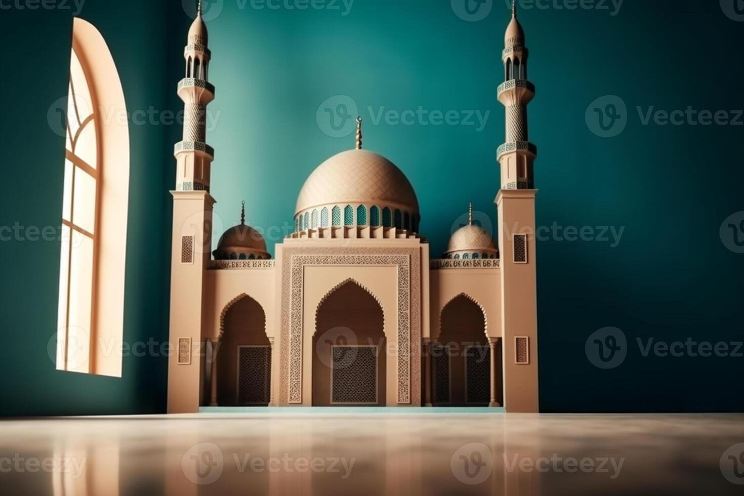 A mosque with a beautiful background photo