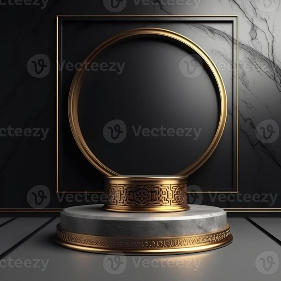 luxury podium for product presentation. Abstract background. photo
