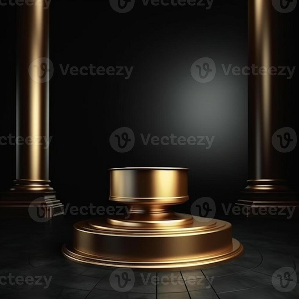 luxury podium for product presentation. Abstract background. photo