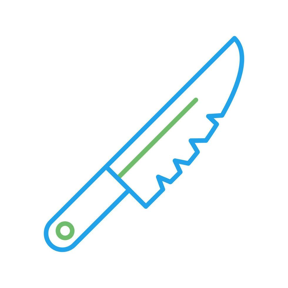 cuchillo único vector icono