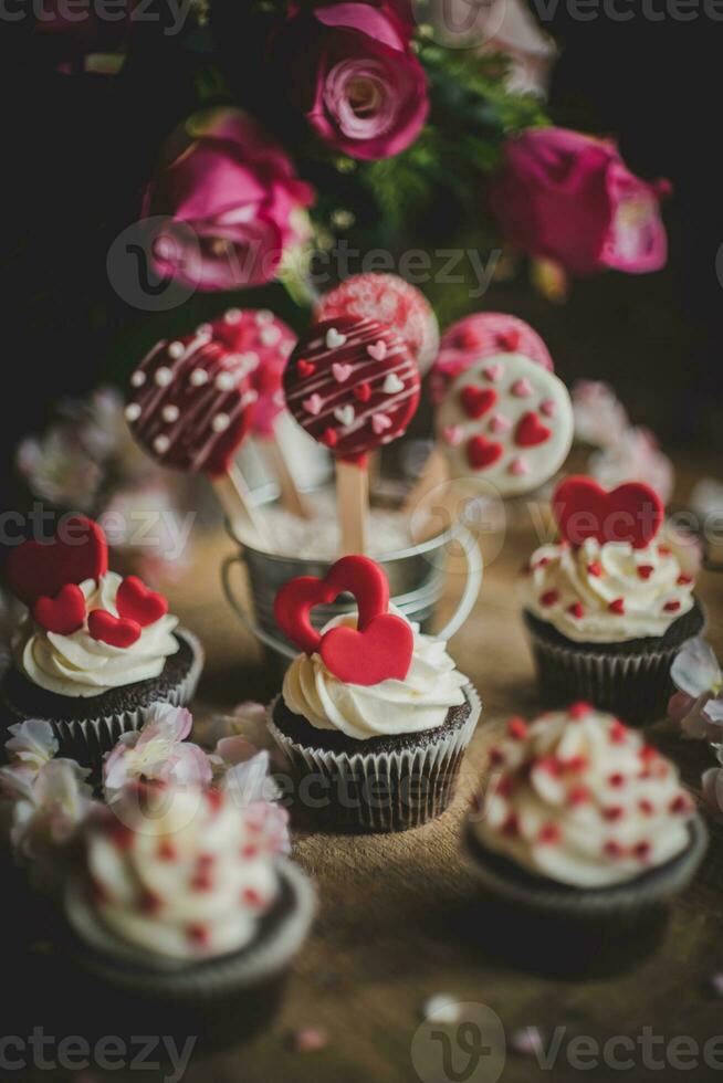 Love concept cupcakes photo