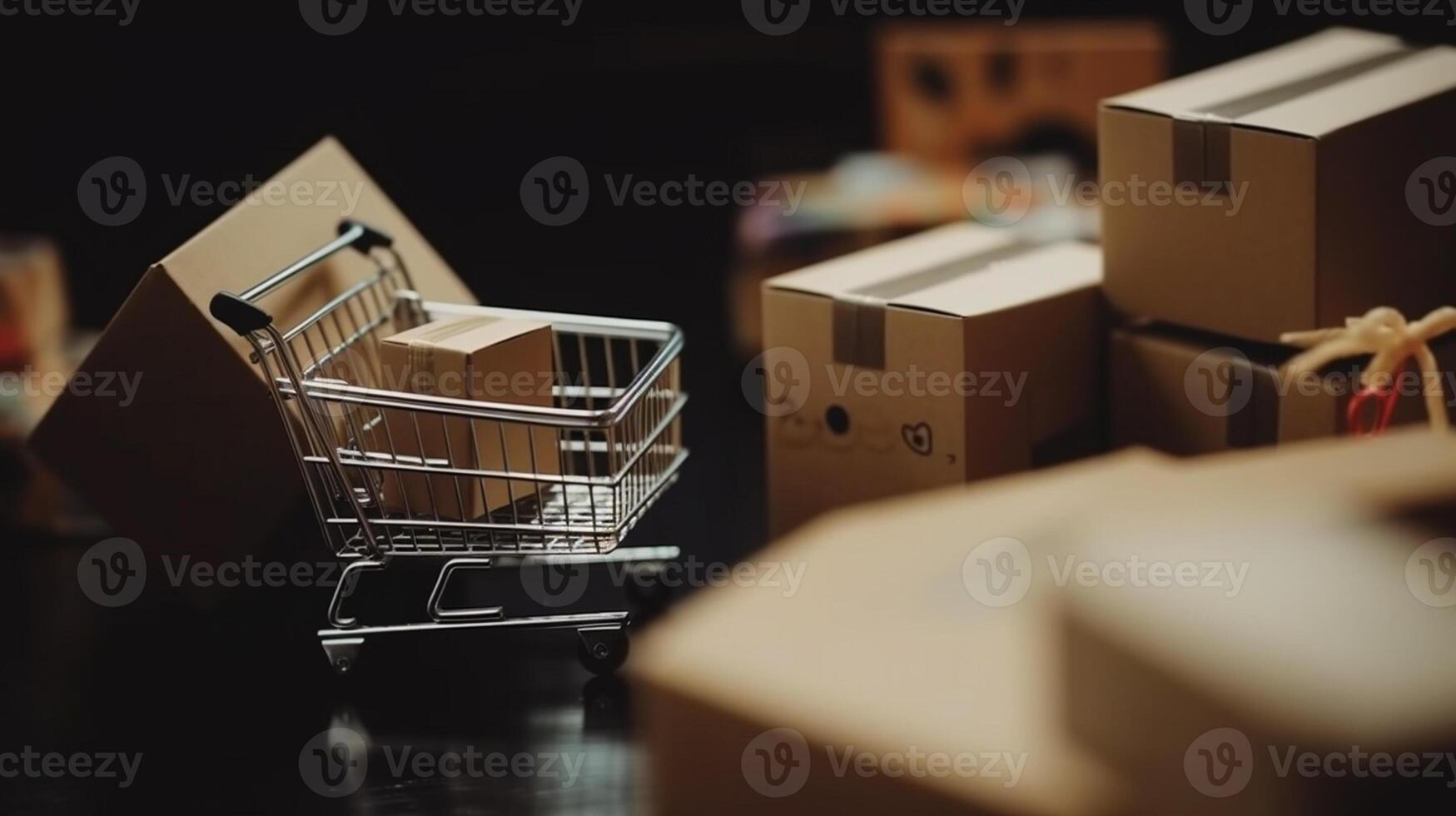 E-commerce online shopping concept delivery concept photo