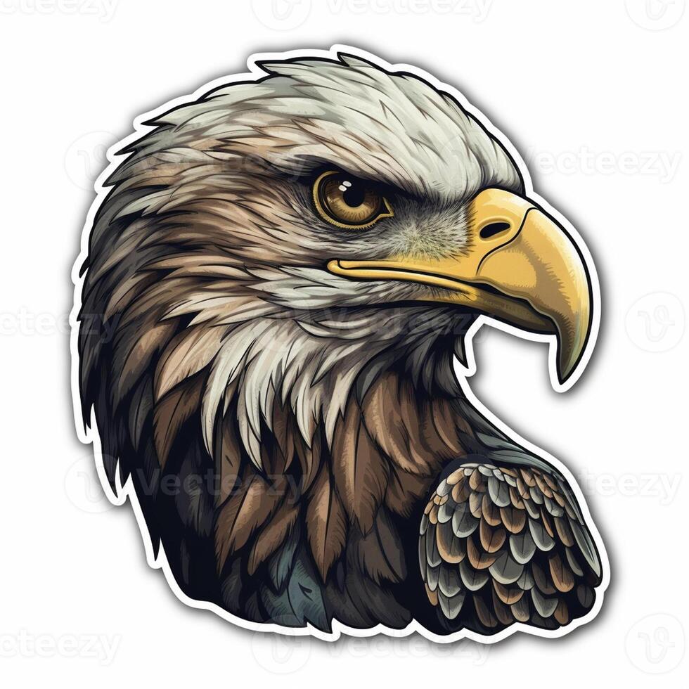 Bald Eagle Head Sticker photo