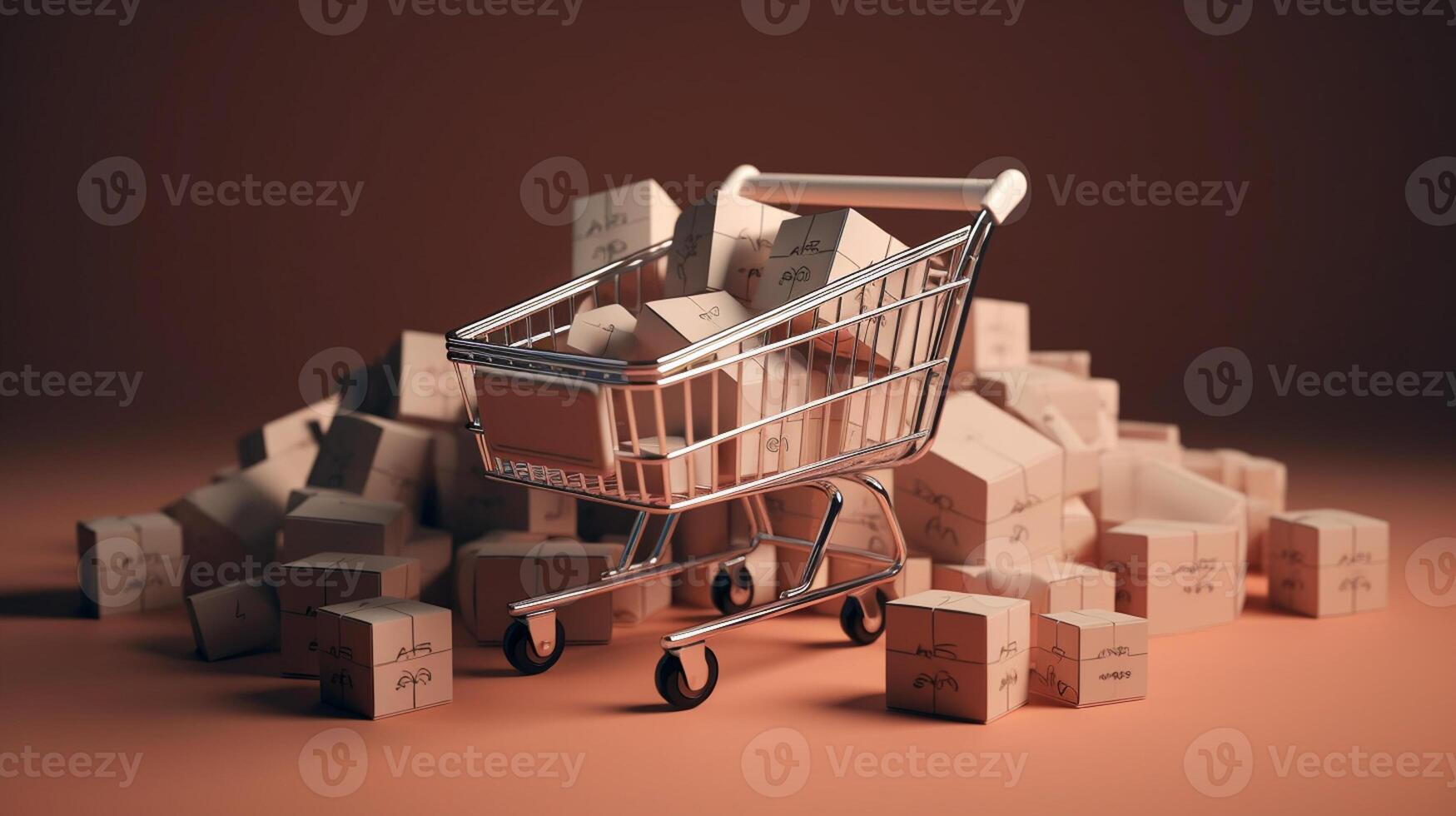 E-commerce online shopping concept delivery concept photo