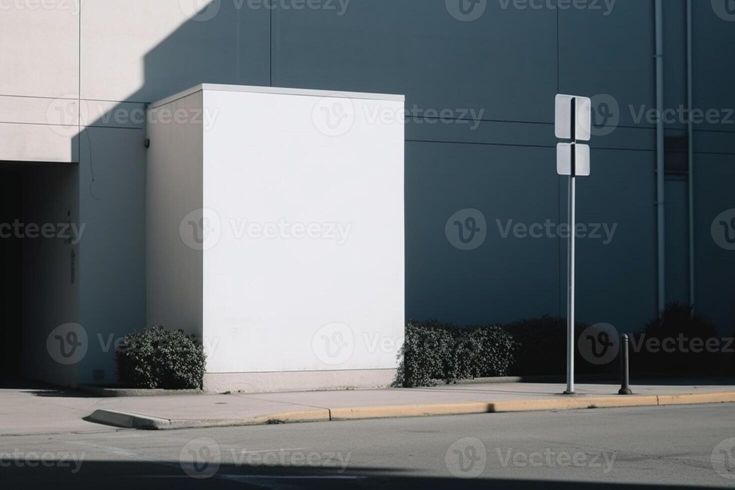 ai generativo un blanco blanco firmar tablero Bosquejo aislado fuera de foto