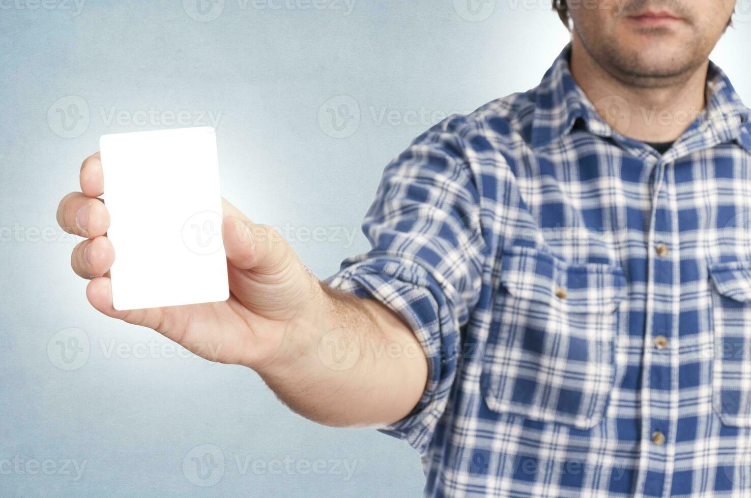 Blank white card photo