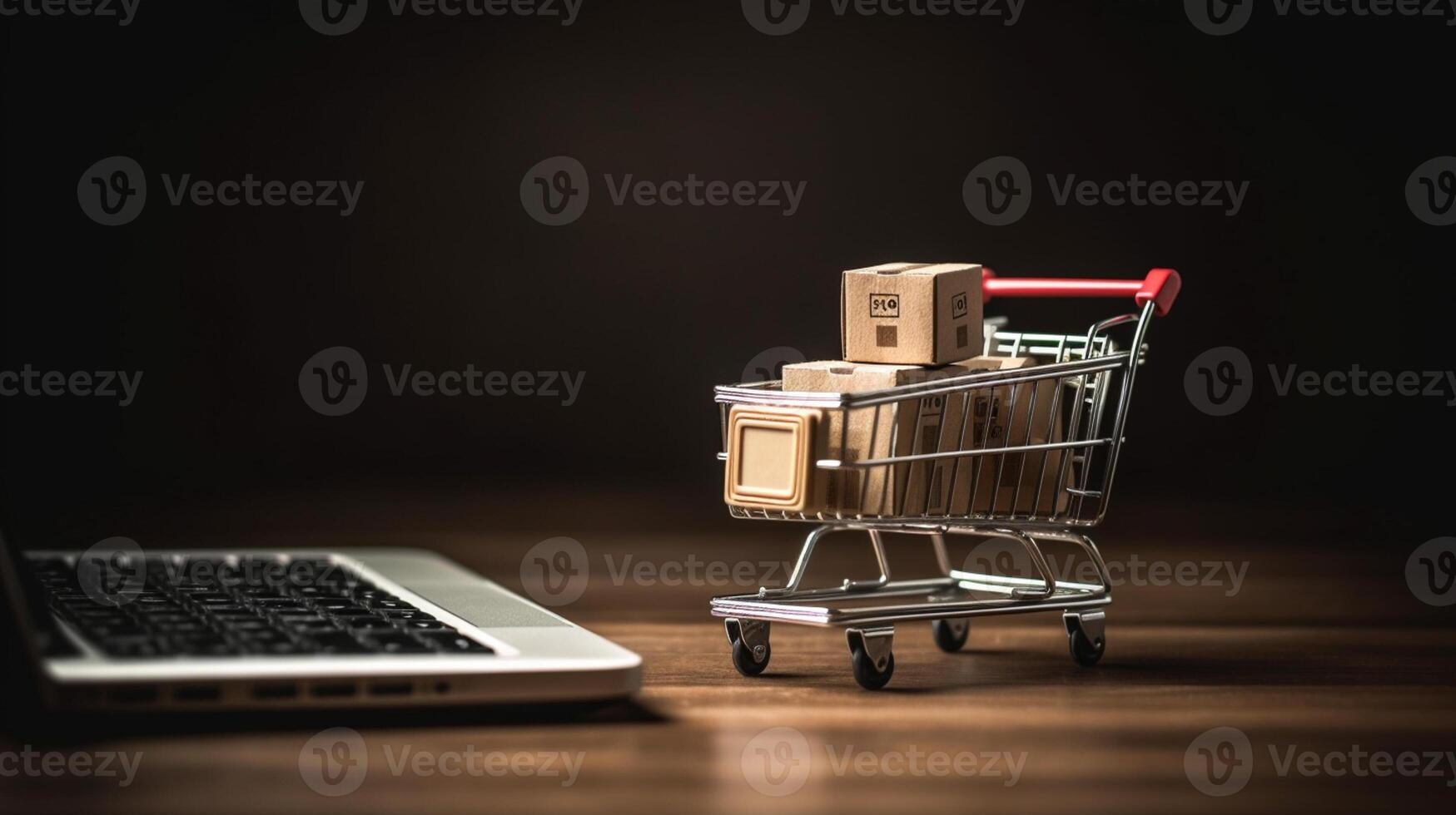 E-commerce online shopping concept delivery concept photo