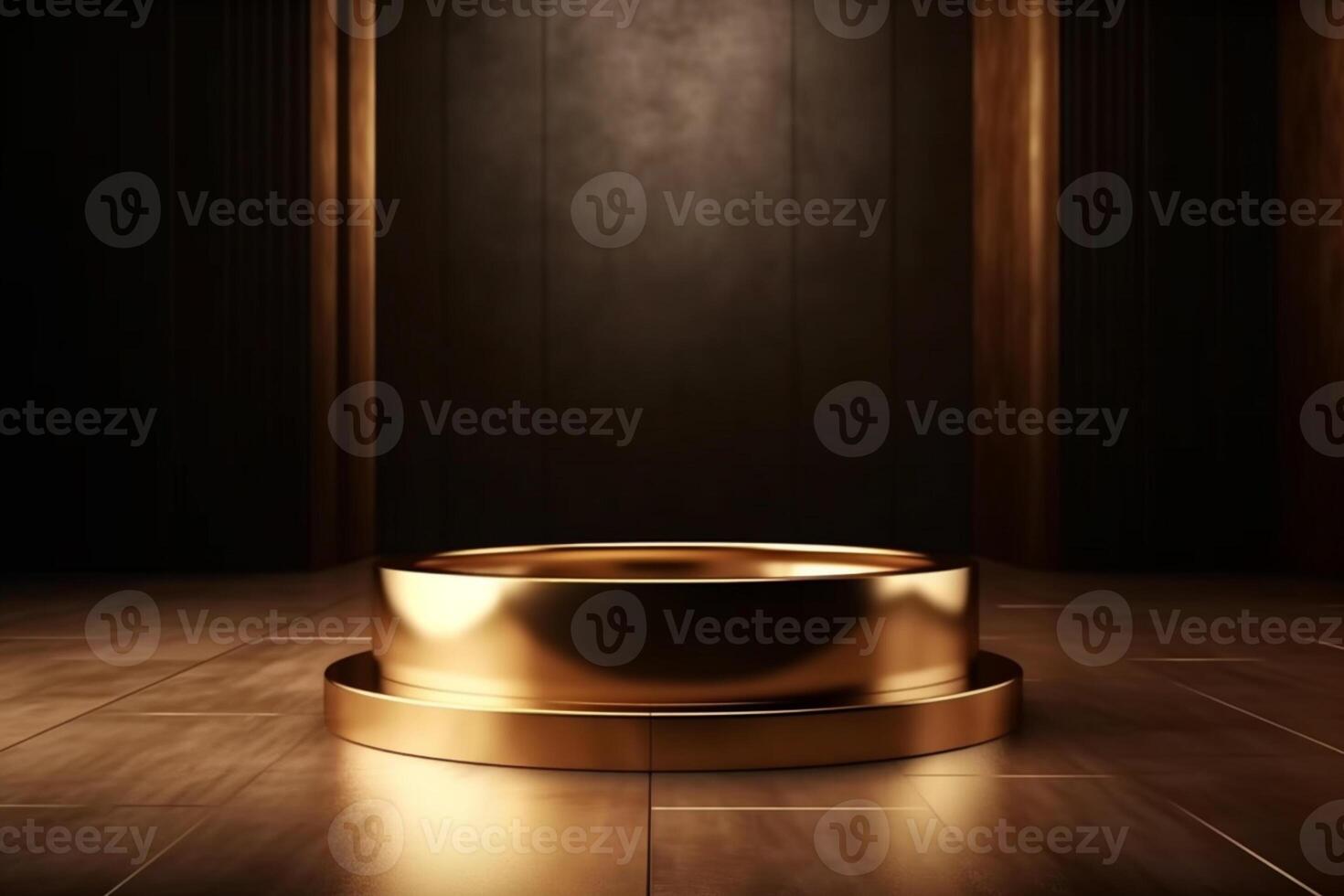 Luxury gold podium backgrounds stage for product presentation display photo