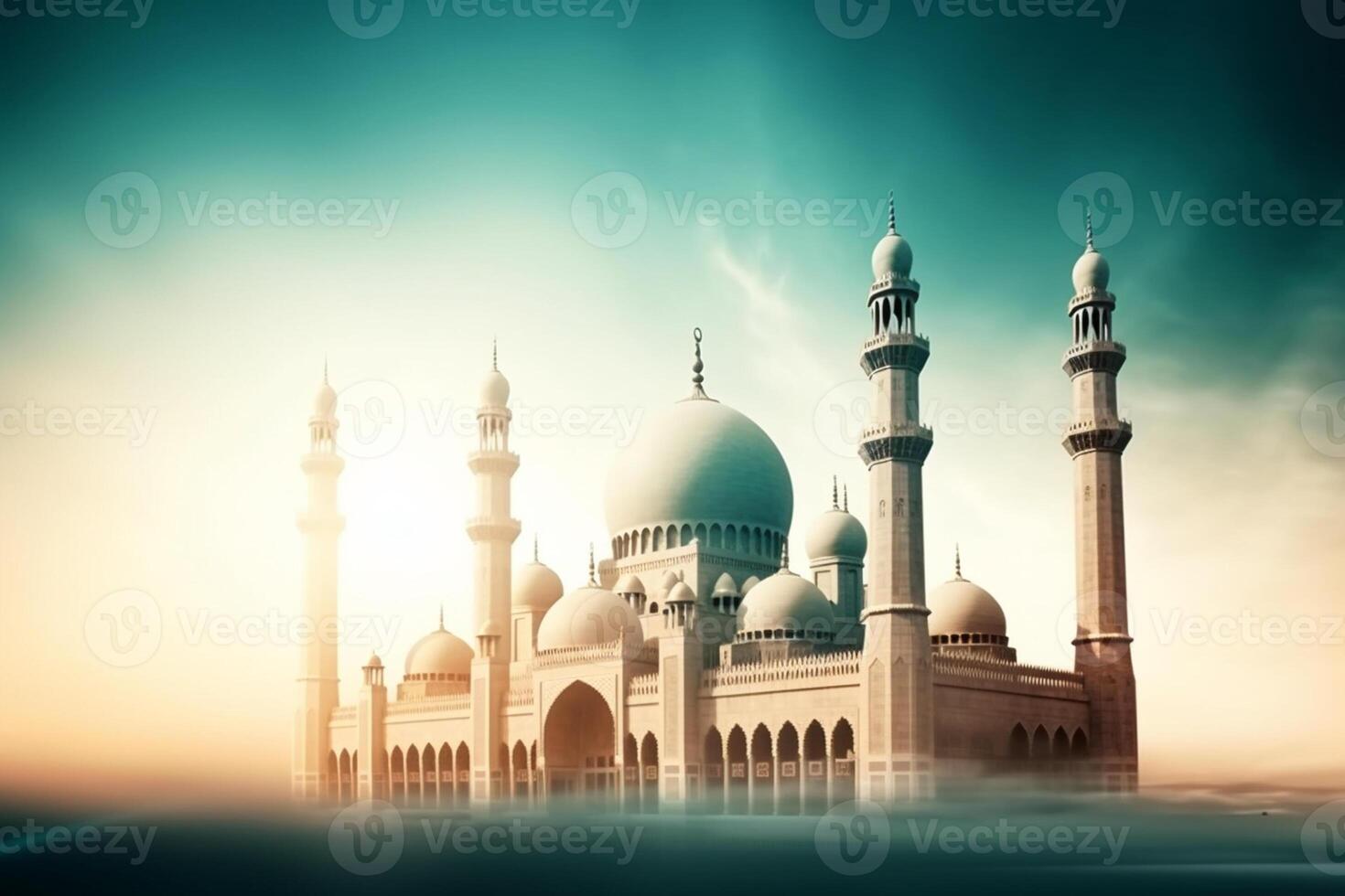 A mosque with a beautiful background photo