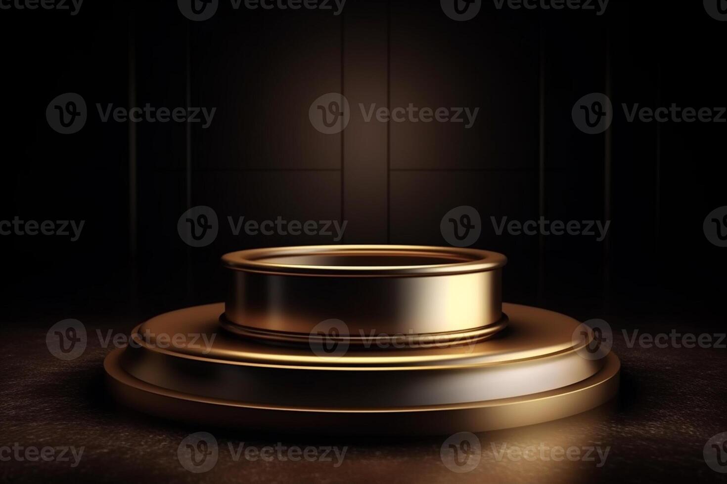 Luxury gold podium backgrounds stage for product presentation display photo