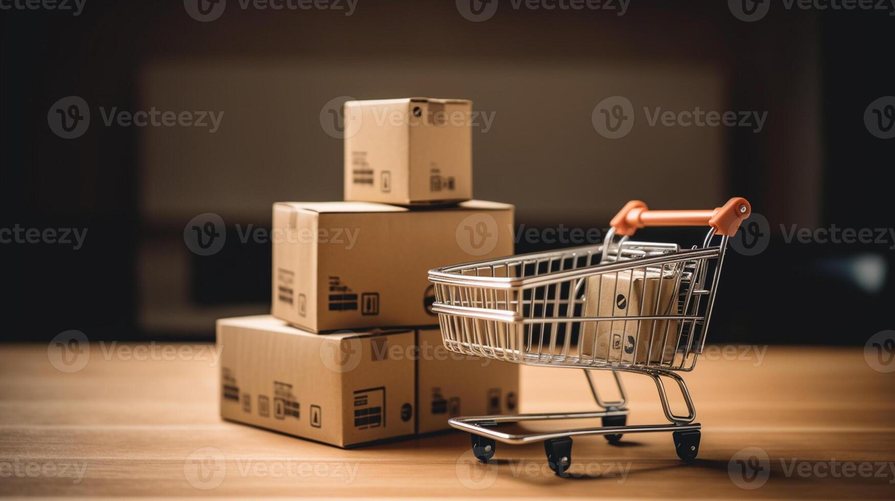 E-commerce online shopping concept delivery concept photo