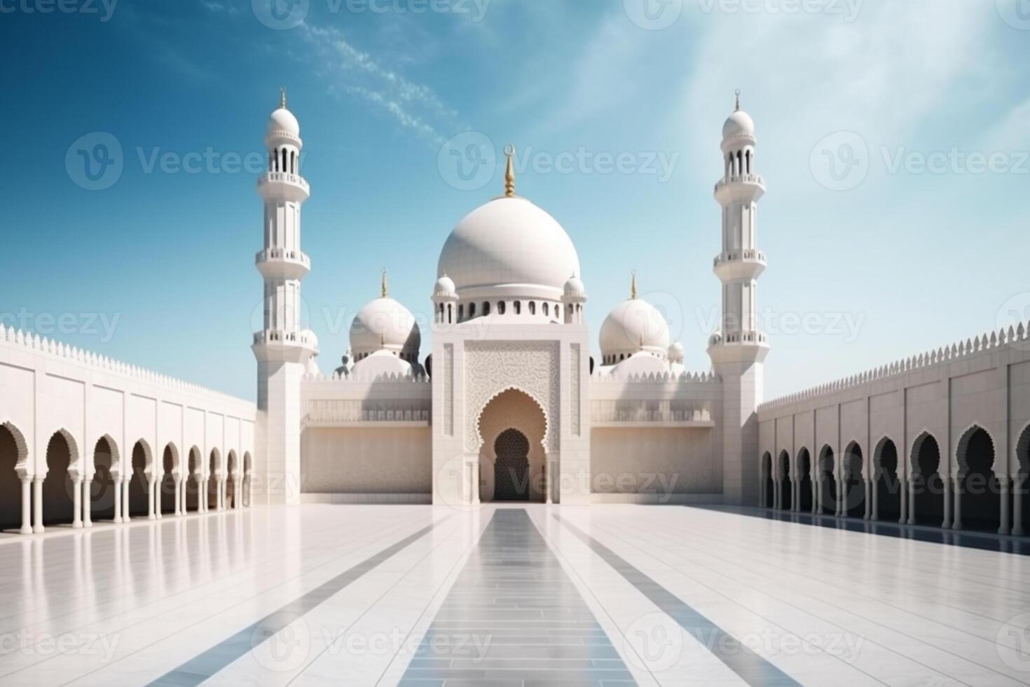 ai generativo un mezquita con un hermosa antecedentes foto